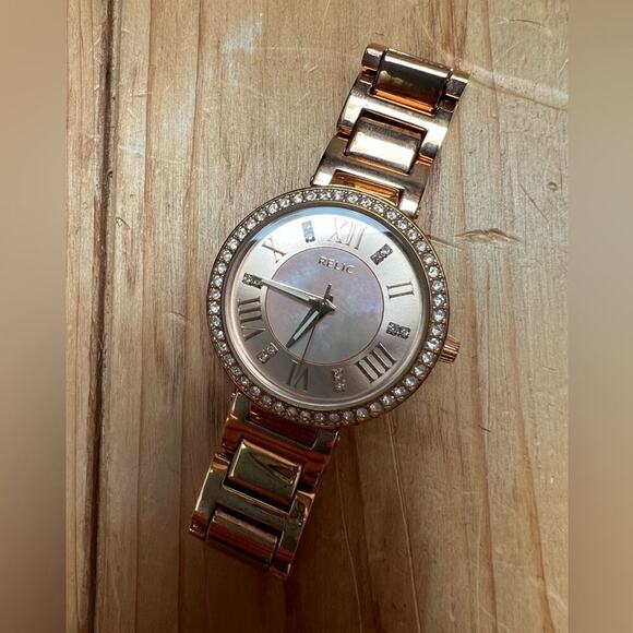 Relic By Fossil Rose Gold MOP Stone Watch N - Picture 5 of 6